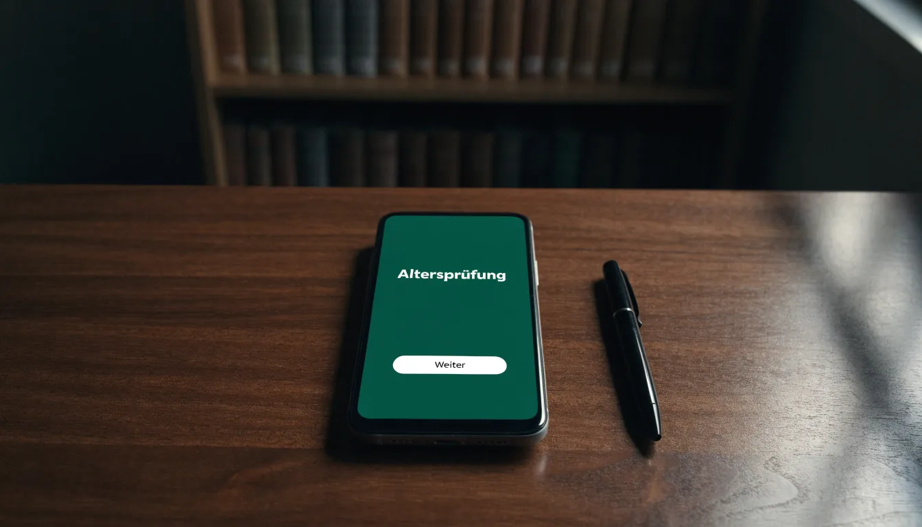Ein Richterhammer aus Holz steht auf einer dunklen Schreibtischplatte, im Hintergrund ein unscharfes Bücherregal.